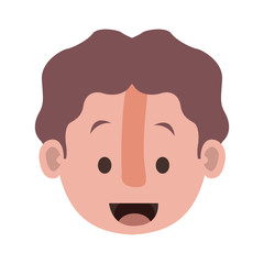 young man head character vector illustration design