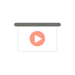 Presentation meeting business flat icon vector