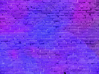 real neon light on the brick wall