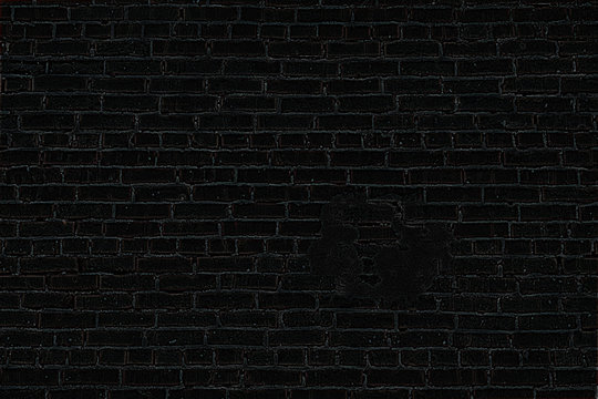 the old black brick wall texture