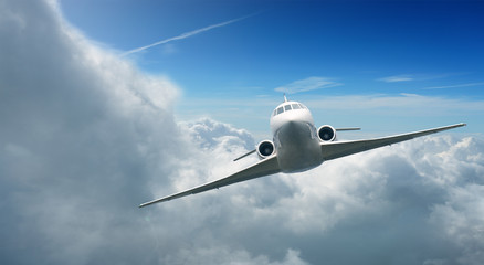 Airplane in the sky - Passenger Airliner / aircraft