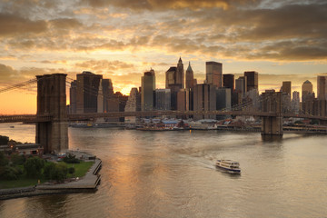 Brooklyn Bridge and Manhattan