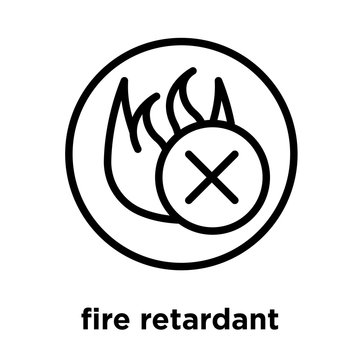 Fire Retardant Icon Isolated On White Background