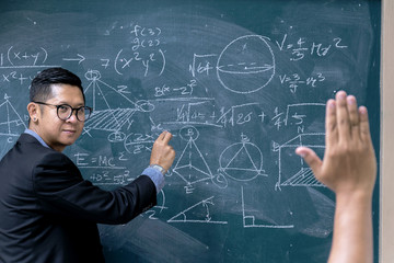 Instructors are teaching mathematics.