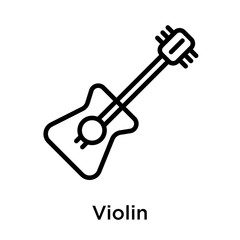 Violin icon isolated on white background