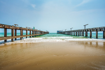 Concrete jetty into the sea