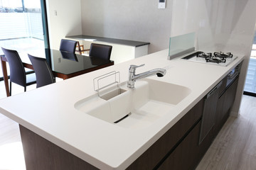 新築の家のリビング、ダイニング