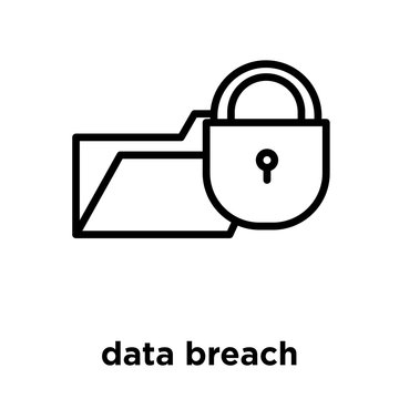 data breach icon isolated on white background