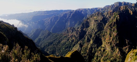 panorama autour du Ruivo, point culminant de Madère