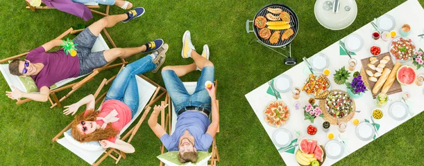 Foto op Canvas Drone selfie during barbecue © Photographee.eu
