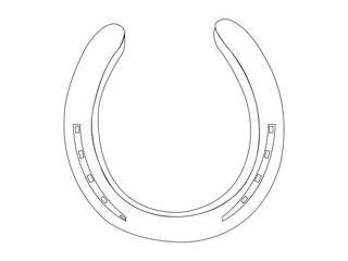 Simple horseshoe line art