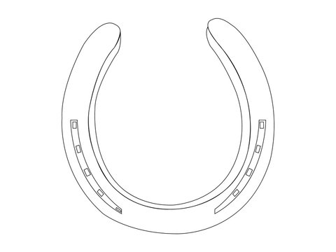 recommend clip art: Simple horseshoe line art