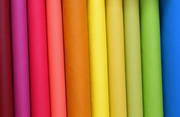 samples of tanned leather for sale in the tannery specializing i