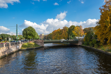 Fototapeta premium View of the embankment of Moyka river in Saint-Petersburg