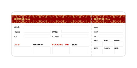 Red boarding pass