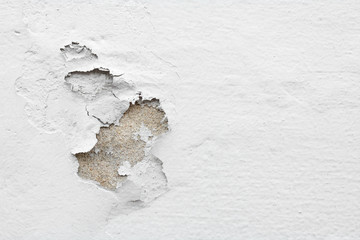 Obraz premium old white peeled plaster wall