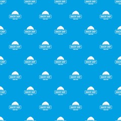 Obraz premium Bakery pattern vector seamless blue repeat for any use