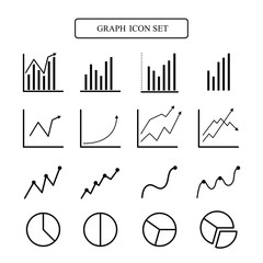 Obraz premium Graph icon set vector