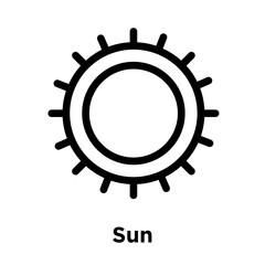 Sun icon isolated on white background