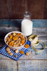 Crunchy with dried apricots