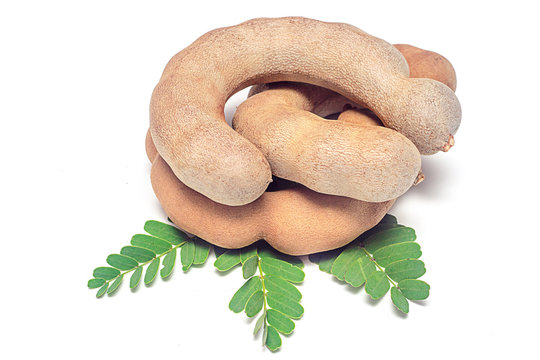 Sweet tamarind isolated on white background