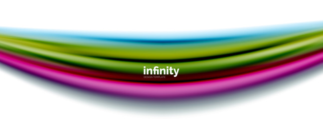 Flowing fluid colors vector, blurred colorful 3d gel shape on white