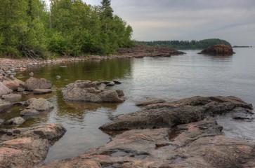 Fototapeta na wymiar Beaver Bay is a small Community on the North Shore of Lake Superior in northeast Minnesota