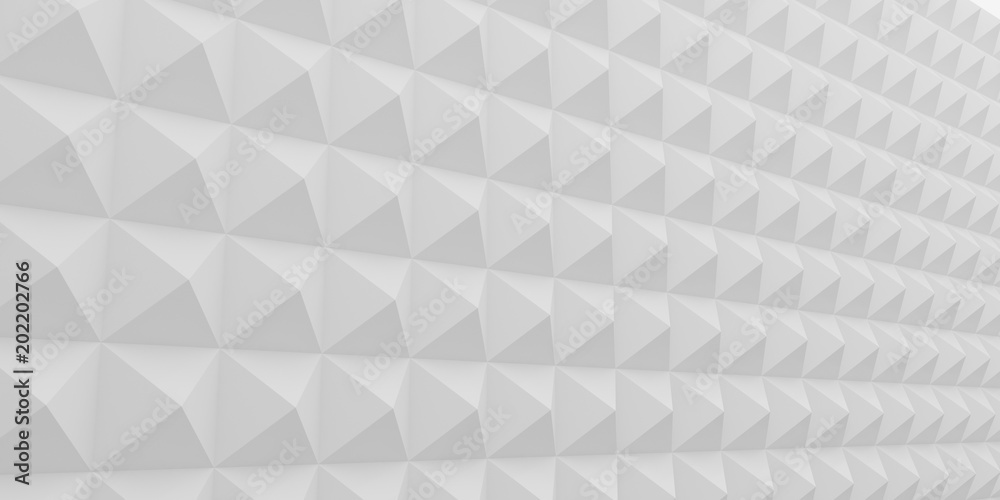 Poster Abstract of triangle polygon pattern wall,glossy futuristic background,3d rendering.