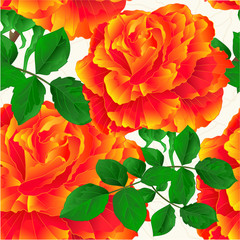 Seamless texture flower orange rose stem vintage cracks in the porcelain vintage vector illustration editable hand draw