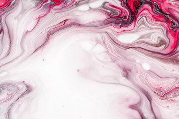 Swirls of marble or the ripples of agate. Liquid marble texture with pink and brown colors....