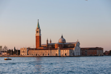 Fototapeta na wymiar Basilica San Giorgio Maggiore in Venice, Italy shot at sunrise