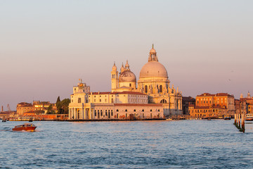 Santa Maria della Salute in Venice, Italy at sunrise