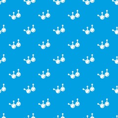 Molecule element pattern vector seamless blue repeat for any use