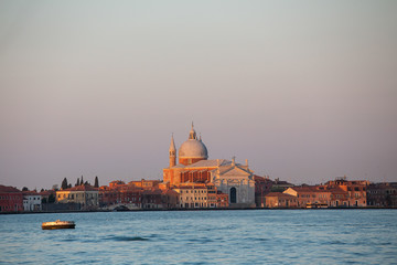 Fototapeta na wymiar Venice city skyline at sunrise