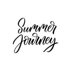 Summer Journey inscription. Vector hand lettered phrase.
