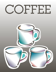 Cool coffee poster template with space for text. Use as design for flyer, poster, invitation  