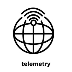telemetry icon isolated on white background - obrazy, fototapety, plakaty