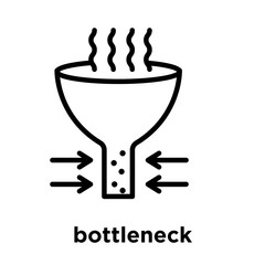 bottleneck icon isolated on white background