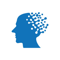 Artificial Intelligence Icon. Human AI Vector Illustration Graphic Design