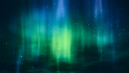 illustration of the northern lights aurora in the sky