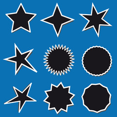 Different Stars Collection - Vector Illustration - Isolated On White Background