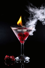 cocktail Bar fire drink
