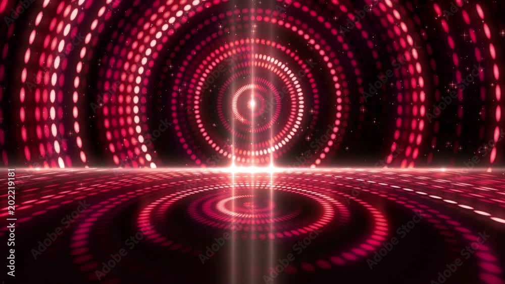 Poster futuristic abstract glittering colorful and elegance light dots pattern for stage show and video joc