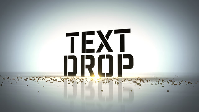 Text Drop with Particles Titles