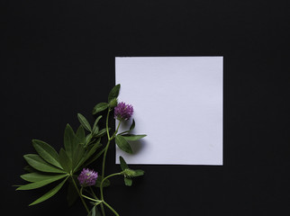 Mockup with flowers