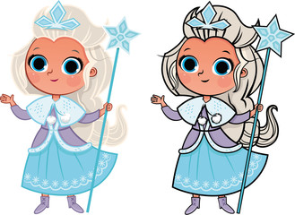 Vector Illustration of Snow Princess