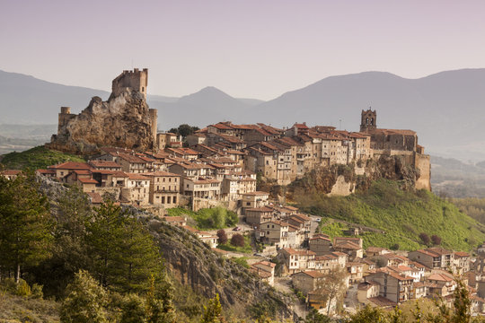 Village of Fr&iacute;as in Burgos, Castilla y Le&oacute;n. Spain. Ancient and medieval architecture with castle.