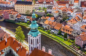 Czech Republic. Cesky Krumlov old rural town