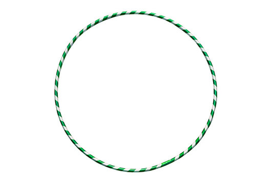 The hula Hoop silver with green closeup