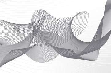 Abstract background with dynamic linear waves. Stylized lines element for design.